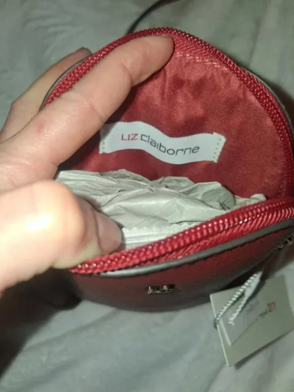 Liz Claiborne Danni North/South Crossbody Bag Purse Red New With Tags